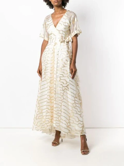 Shop Temperley London Tapis Wrap Dress In White