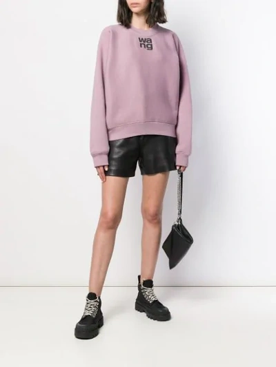 Shop Alexander Wang T Wash + Go Dense Sweatshirt In Purple