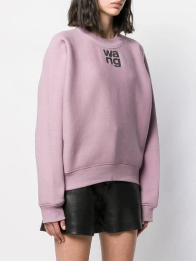 Shop Alexander Wang T Wash + Go Dense Sweatshirt In Purple