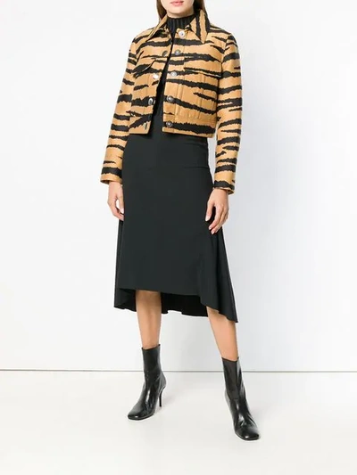 Shop Proenza Schouler Tiger Jacquard Jacket In Brown