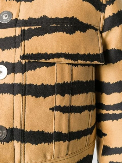 Shop Proenza Schouler Tiger Jacquard Jacket In Brown