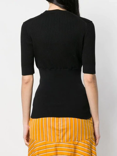 Shop Courrèges Knitted Top In Black