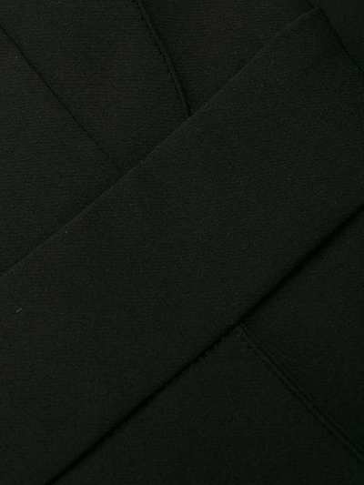 Shop Elisabetta Franchi Belted Fitted Midi Dress In Black