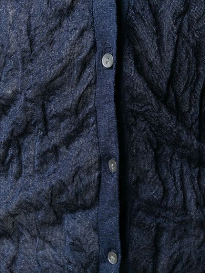 Shop Theory Crinkle Effect Cardigan In Blue