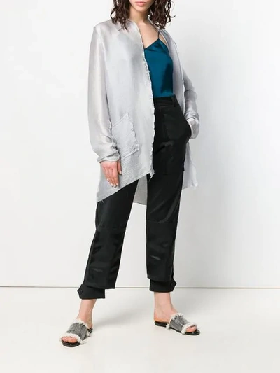 Avant Toi Button-less Cardigan In Blue