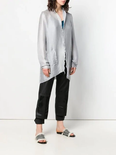 Avant Toi Button-less Cardigan In Blue