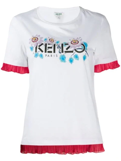 Shop Kenzo Passion Flower T In 01 White