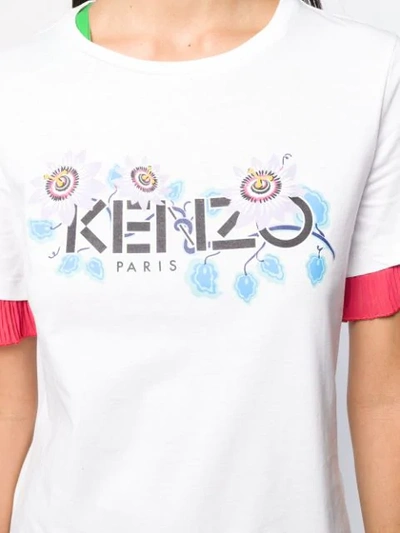 Shop Kenzo Passion Flower T In 01 White