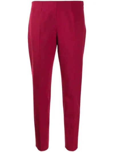 Shop Piazza Sempione Straight Fit Trousers In Red