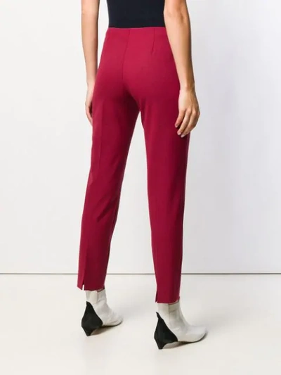 Shop Piazza Sempione Straight Fit Trousers In Red