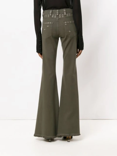 Shop Andrea Bogosian Panelled Jeans In Green