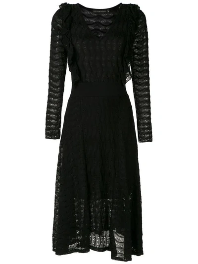 Shop Cecilia Prado Frill Trim Gertrudes Dress In Black