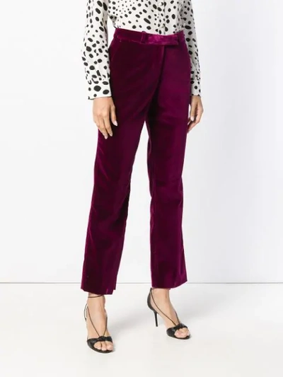 Shop Etro Flared Tailored Trousers In Pink