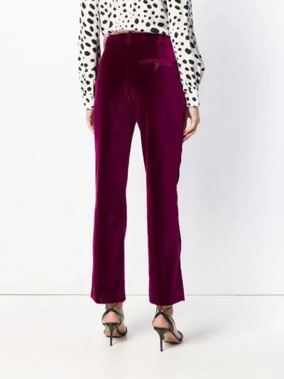 Shop Etro Flared Tailored Trousers In Pink