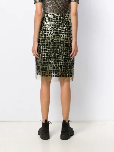 Shop Dorothee Schumacher Sequin Embroidered Tulle Skirt In 583