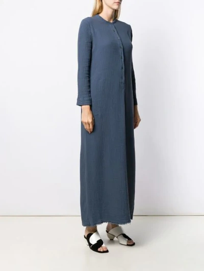 RAQUEL ALLEGRA HENLEY MAXI DRESS - 蓝色