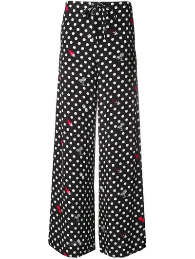 Shop Mcq By Alexander Mcqueen Polka Dot Trousers In Black