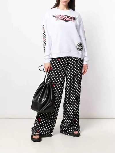 Shop Mcq By Alexander Mcqueen Polka Dot Trousers In Black