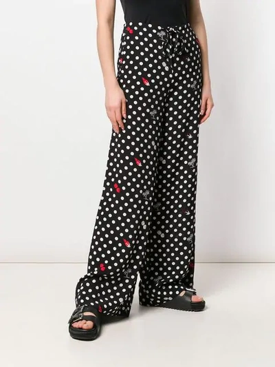 Mcq By Alexander Mcqueen Polka Dot Trousers In Black