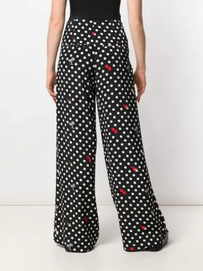 Shop Mcq By Alexander Mcqueen Polka Dot Trousers In Black