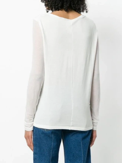 Shop Kristensen Du Nord Scoop Neck Sweater In White