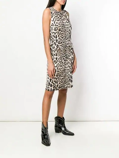 Shop Paco Rabanne Leopard Print Dress In Neutrals