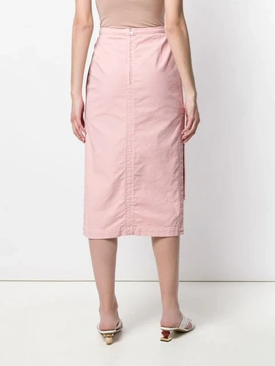 Shop N°21 Side Slit Skirt In Pink