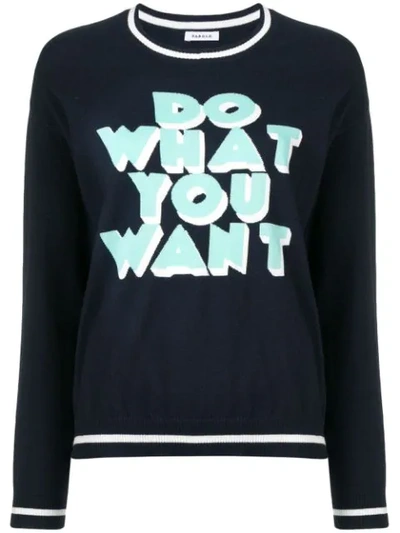 Shop P.a.r.o.s.h Do What You Want Sweater In Blue