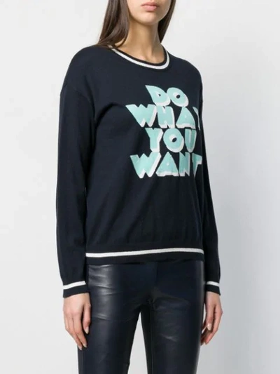 Shop P.a.r.o.s.h Do What You Want Sweater In Blue