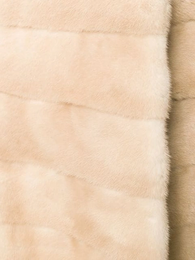 Shop Liska Valencia Long Fur Coat In Palomino