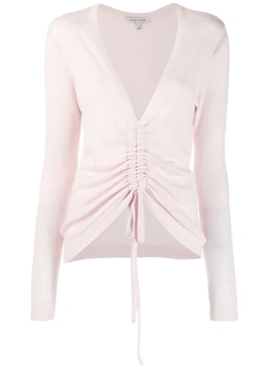 Shop Autumn Cashmere Ruched Style Sweater In Pink