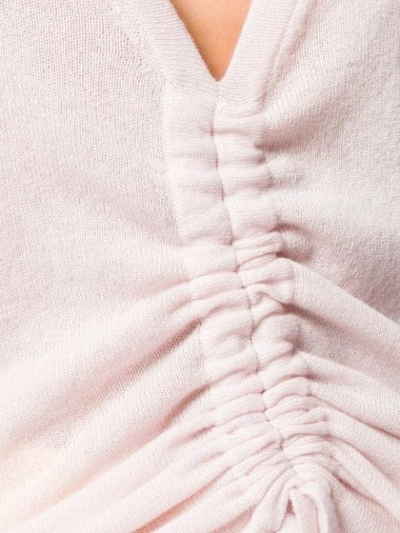 Shop Autumn Cashmere Ruched Style Sweater In Pink