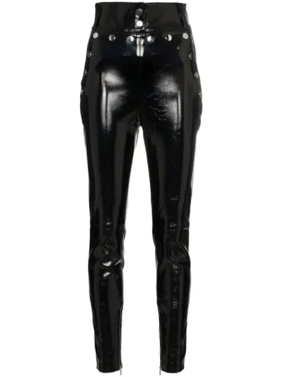 Shop Skiim Natalie Patent Leather Skinny Trousers In Black