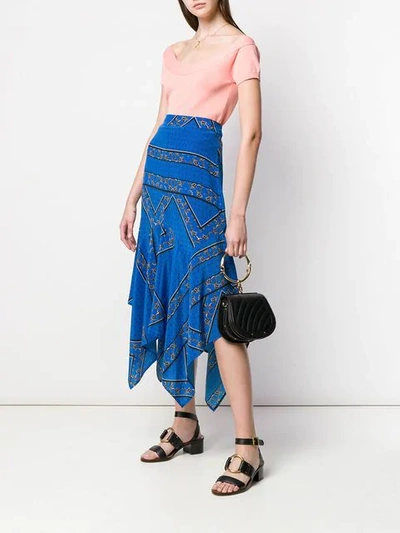 TEMPERLEY LONDON OFF THE SHOULDER KNITTED TOP - 橘色