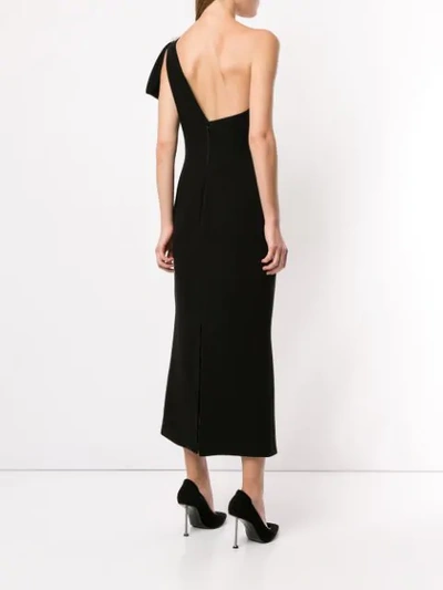 Shop Saiid Kobeisy One-shoulder Asymmetric Dress In Black