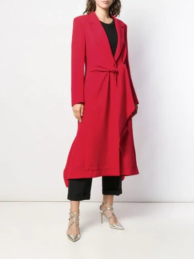 Shop Roland Mouret Hollywell Coat In Red