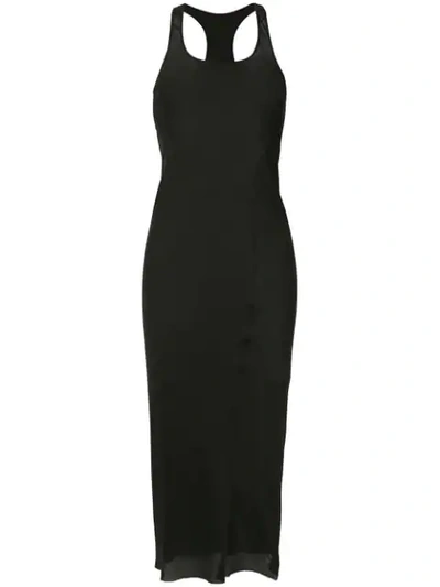 Shop Uma Wang Long Fitted Silk Dress In Black