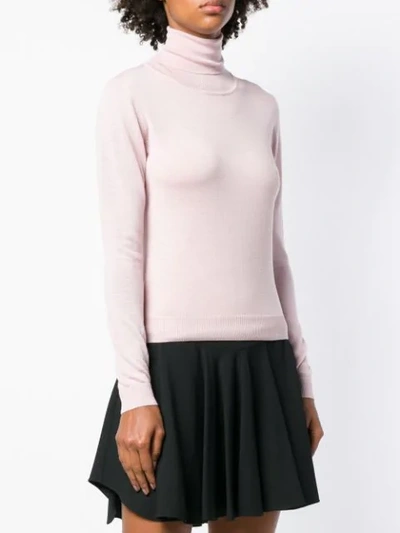 roll neck long sleeved knit top