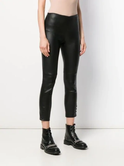 Shop Theory Cropped Skinny Trousers In Black