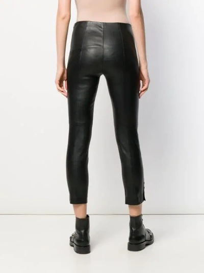 Shop Theory Cropped Skinny Trousers In Black