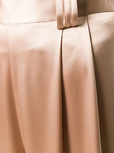 Shop Tory Burch Shiny Wide-leg Trousers In Neutrals