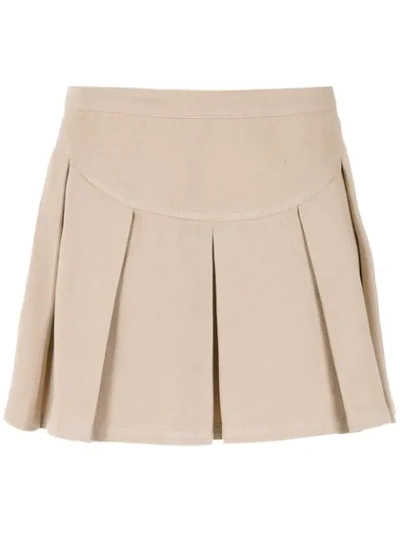 Shop Andrea Bogosian Pleated Skirt In Pink