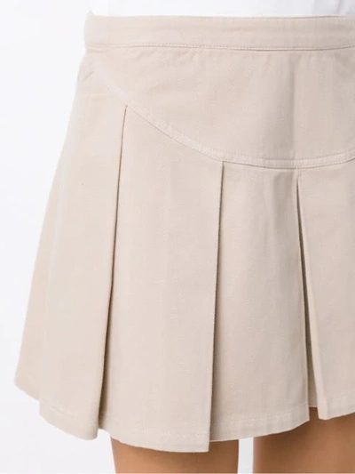 Shop Andrea Bogosian Pleated Skirt In Pink