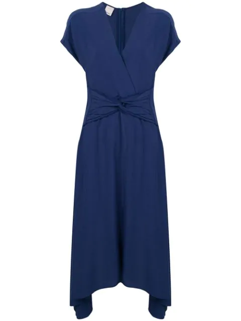 Pinko Crisscross Waist Dress In Blue | ModeSens