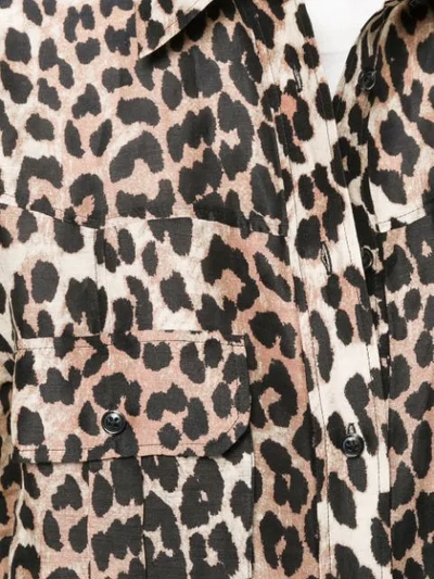 Shop Ganni Leopard Print Shirt In 943 Leopard