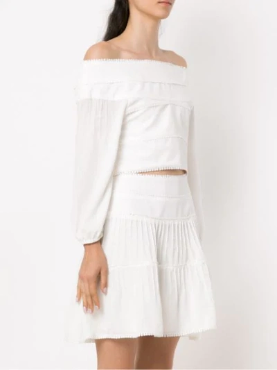 Olympiah Panelled Cropped Top In White