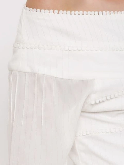 Olympiah Panelled Cropped Top In White