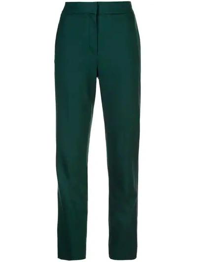 Shop Oscar De La Renta Slim-fit Trousers In Brown