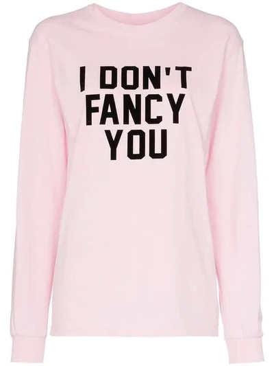 Shop Ashish X Browns I Don't Fancy You Slogan Jersey Top In Pink