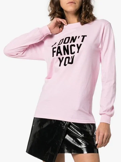 Shop Ashish X Browns I Don't Fancy You Slogan Jersey Top In Pink